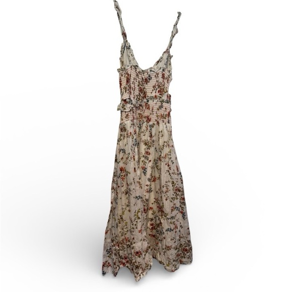 Anthropologie Sleeveless Smocked-Waist Ruffled Midi Dress small cottagecore - Picture 5 of 6